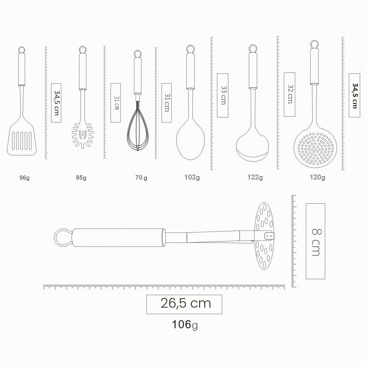 berglander-kitchen-utensils-kochset-7tlg-edelstahl-mit-st-nder image 2