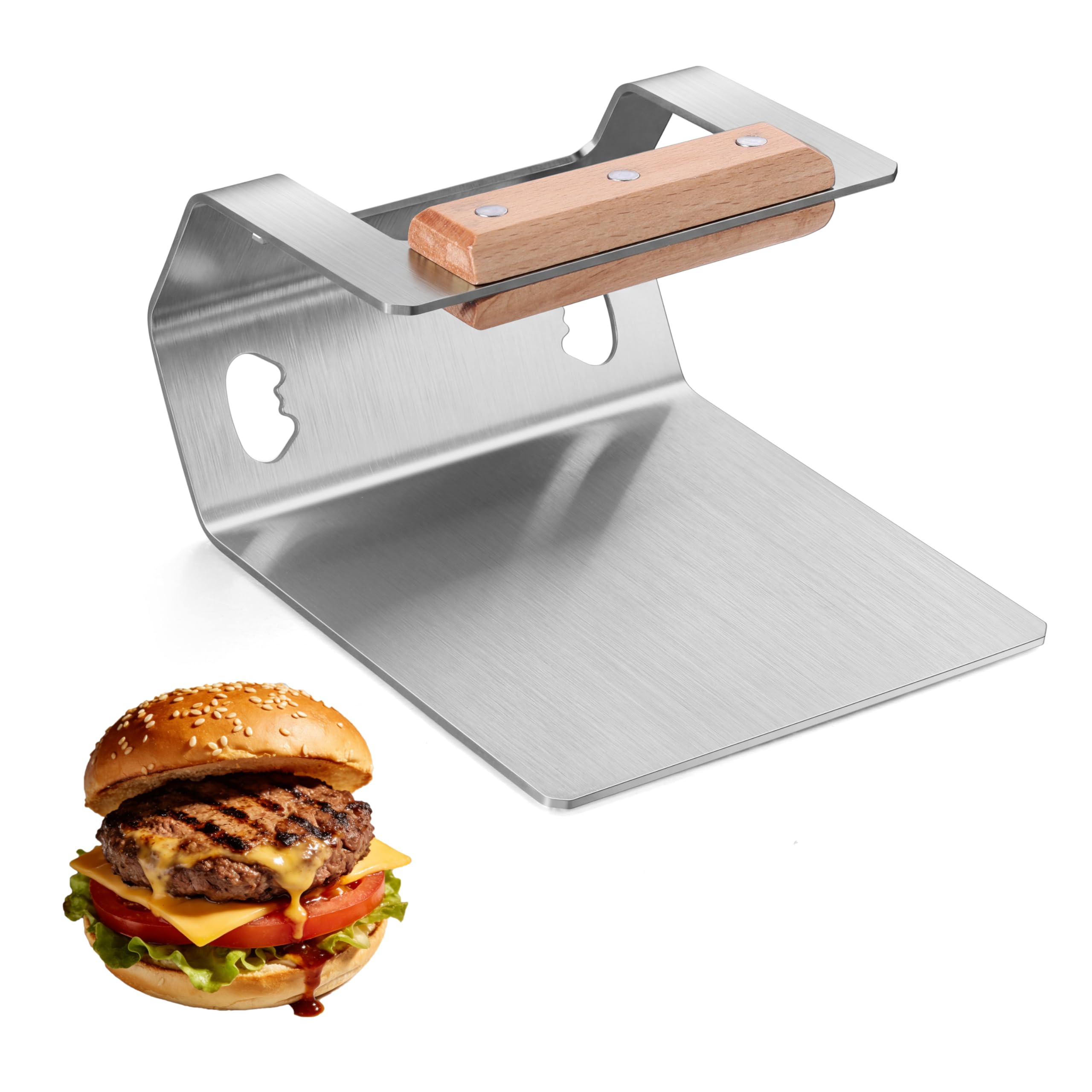 homikit-burgerpresse-edelstahl-smash-burger-holzgriff-eckig image 1