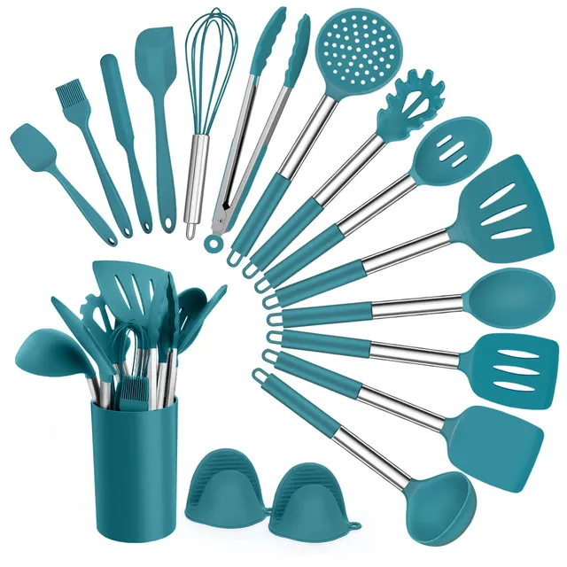 homikit-kitchen-gadgets-k-chenhelfer-set-17-teilig-blau-silikon image 1