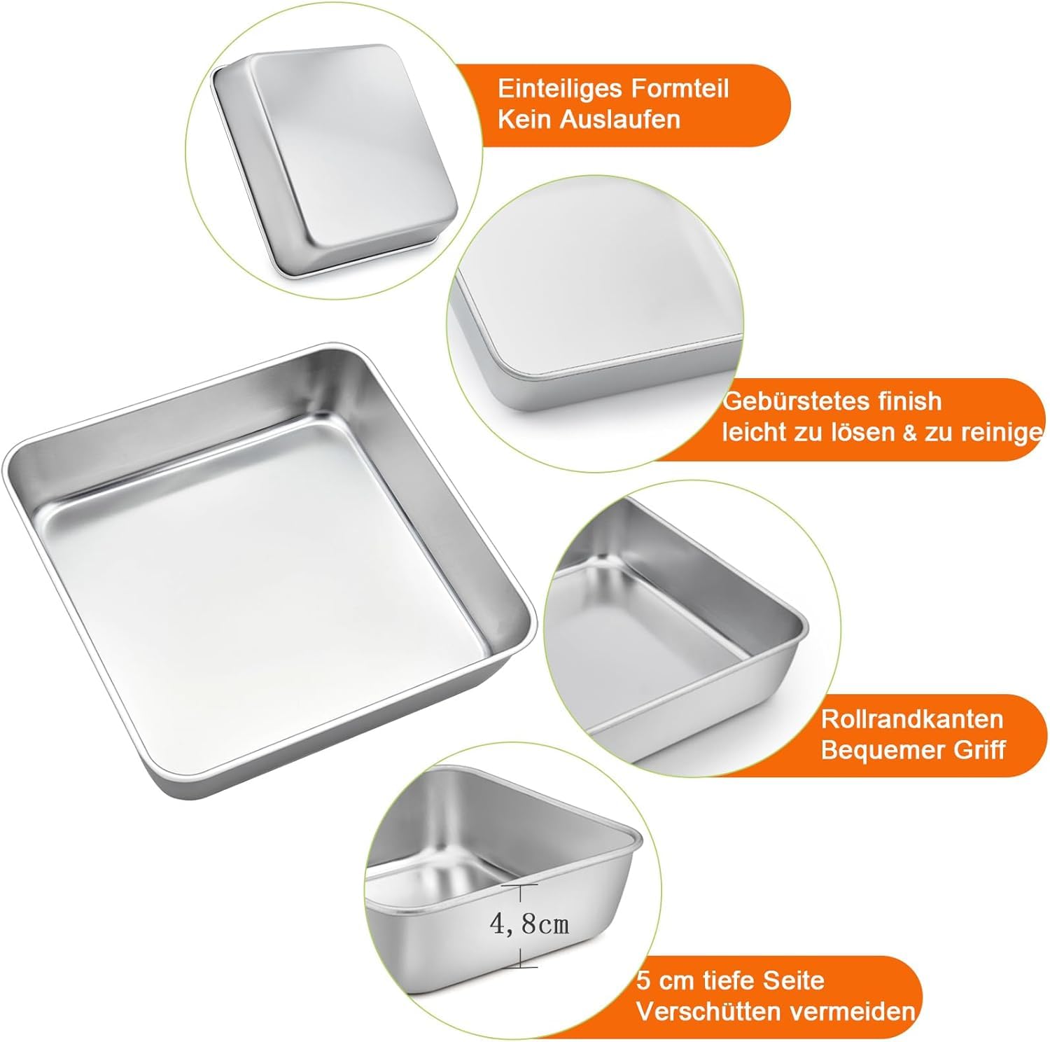 homikit-bakeware-kuchenform-edelstahl-eckig-2er-set image 3