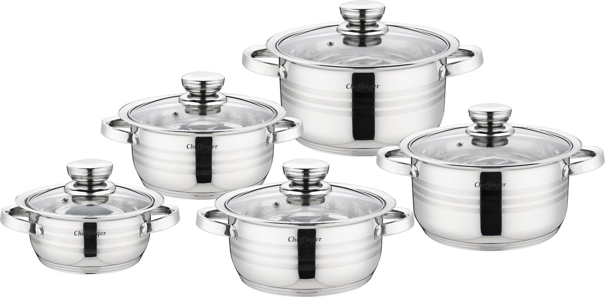 cheffinger-cookware-cf-ss10-kochtopf-1-st-ck-edelstahl image 1