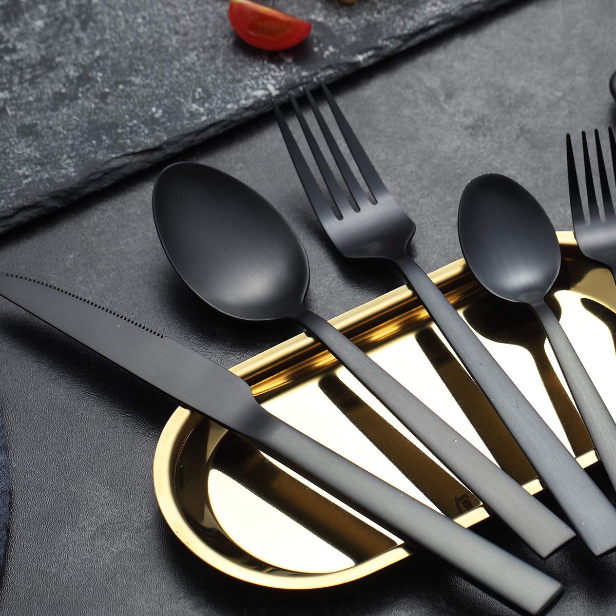 berglander-cutlery-set-besteckset-24tlg-schwarz-matt-f-r-6-personen image 2