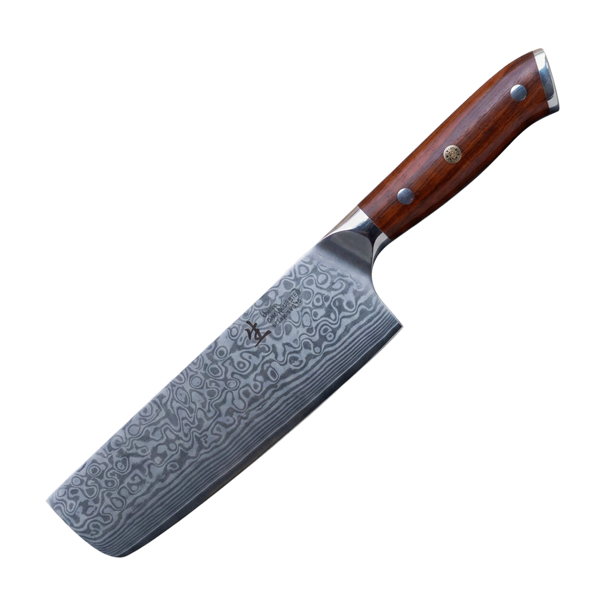 cleenbo-messer-nakiri-18cm-damast-vg10-rosenholz-allrounder image 1