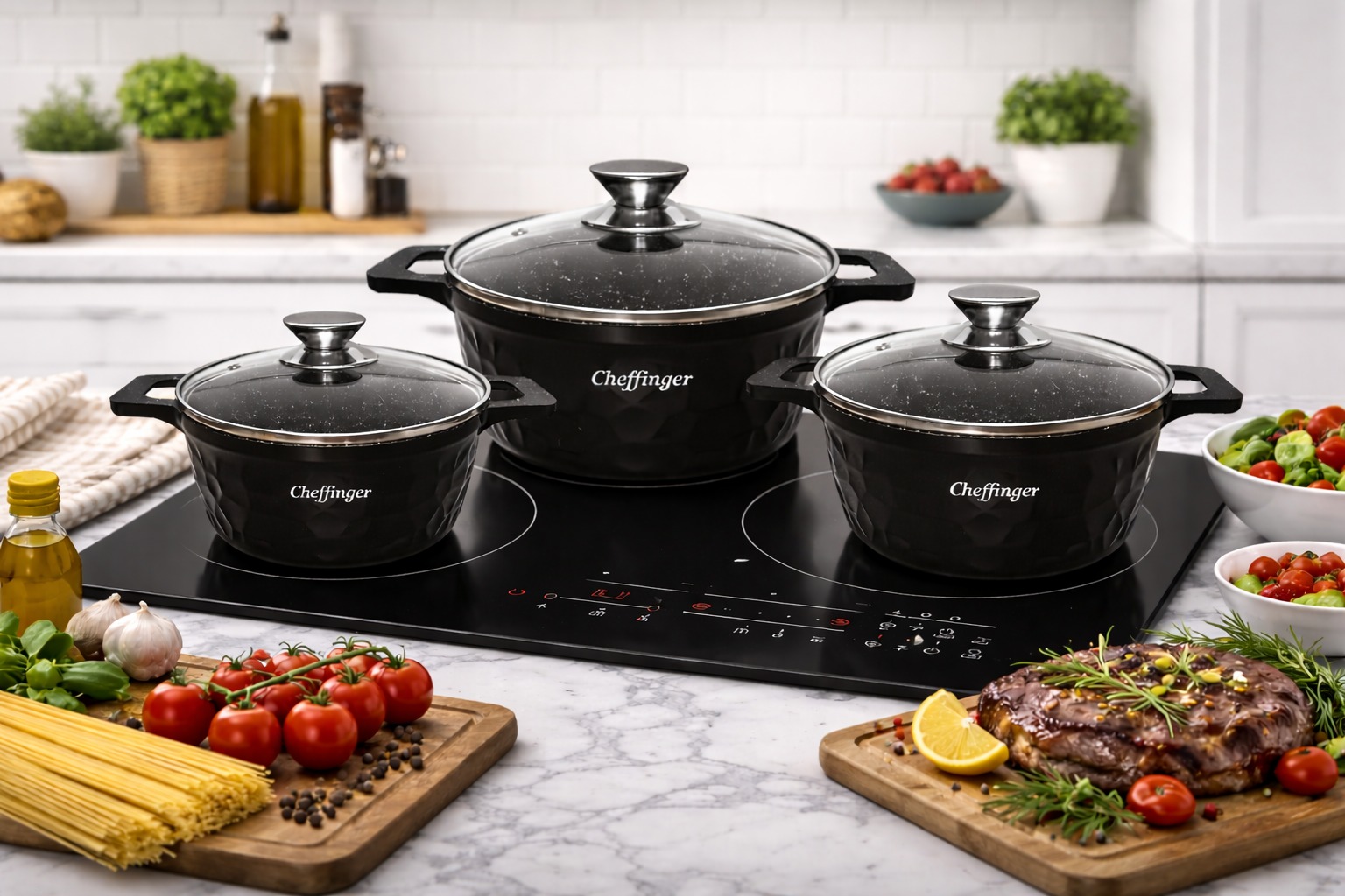 cheffinger-cookware-cf-hc03-pfanne-schwarz-antihaft image 2