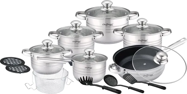 cheffinger-cookware-cf-ss1830m-edelstahltopf image 1