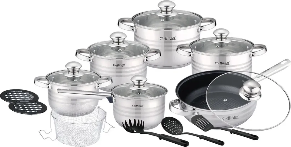 cheffinger-cookware-cf-ss1830m-edelstahltopf image 1