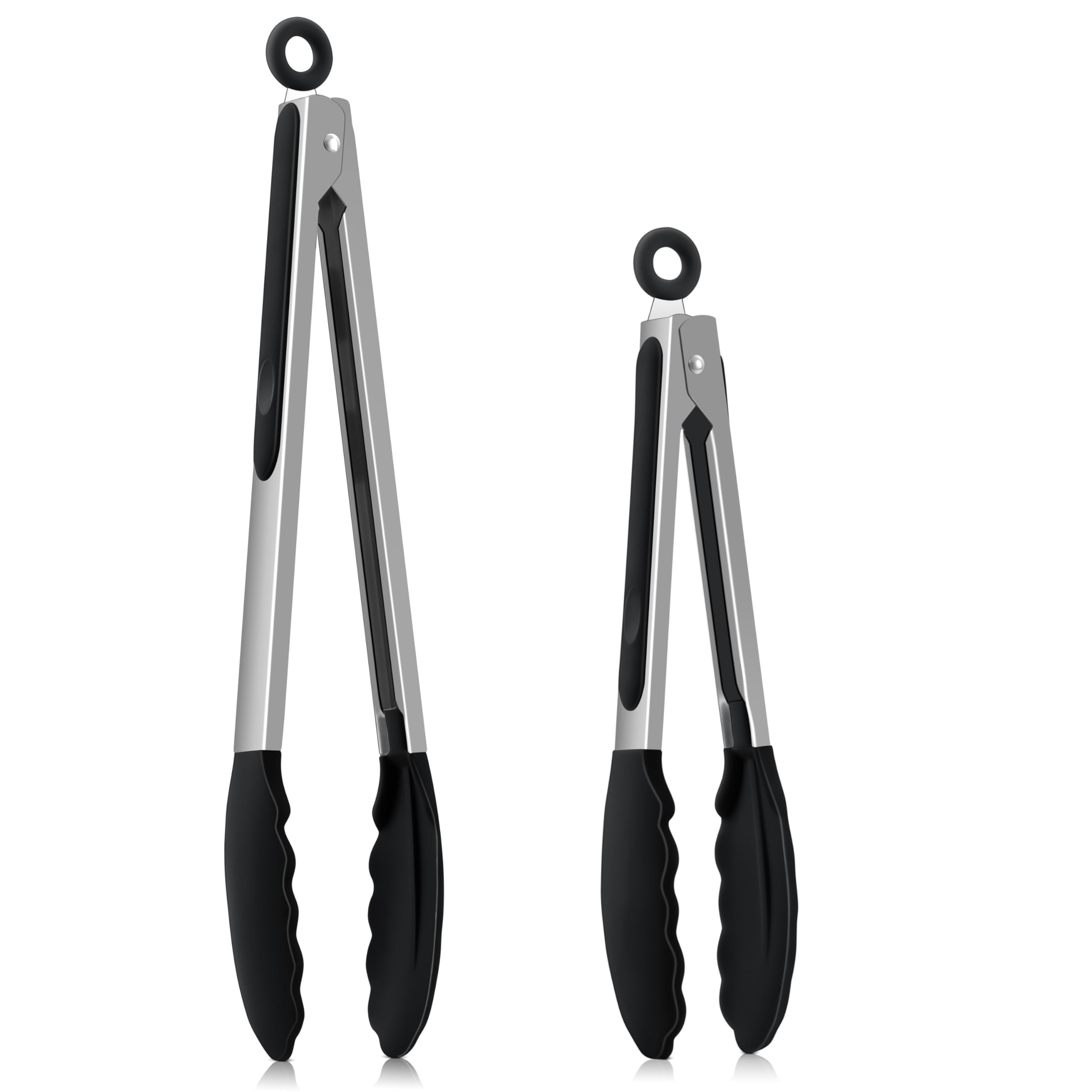 homikit-k-chenzange-edelstahl-grillzange-2er-set-schwarz-silikon image 1