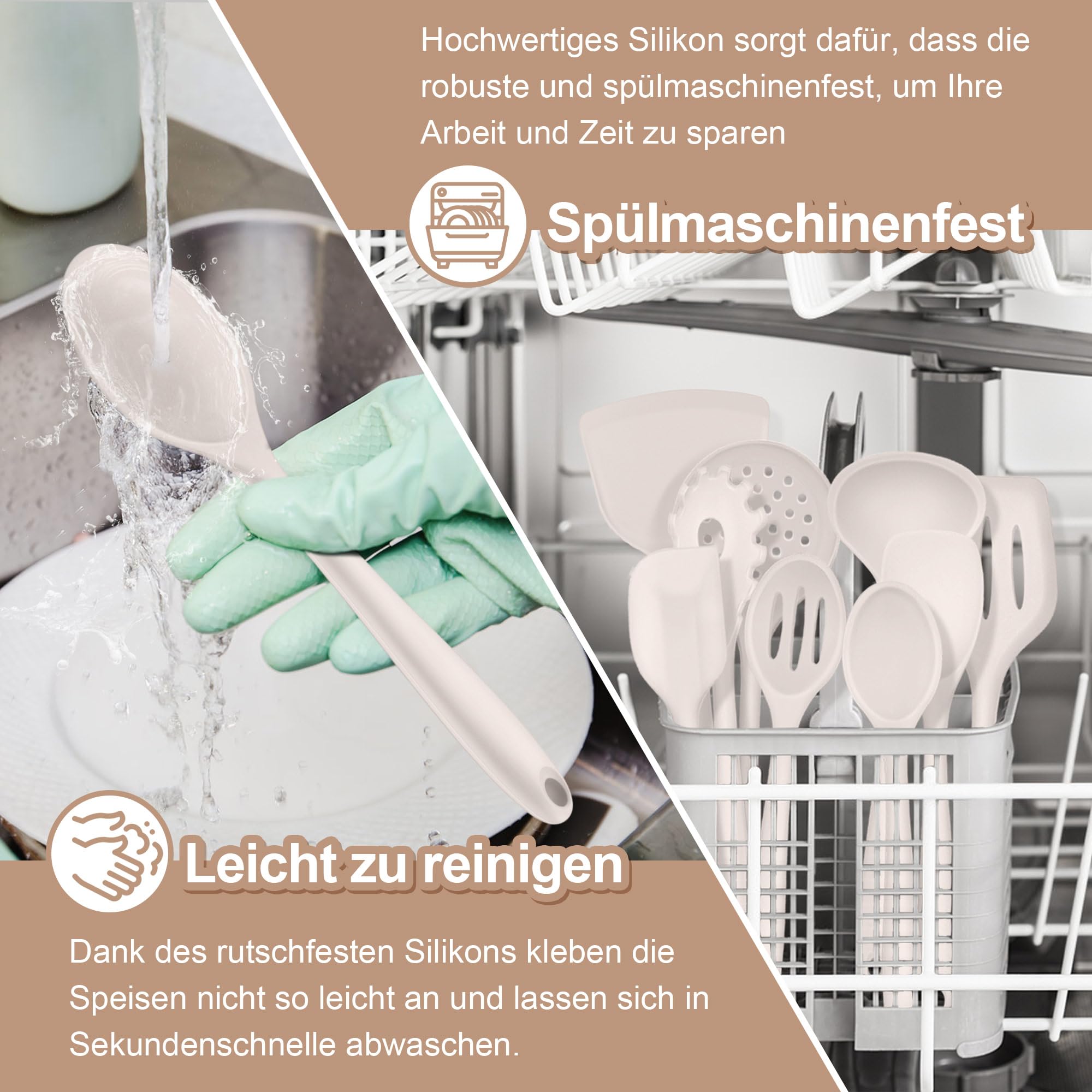homikit-kitchen-gadgets-k-chenhelfer-set-16-tlg-khaki-silikon image 5