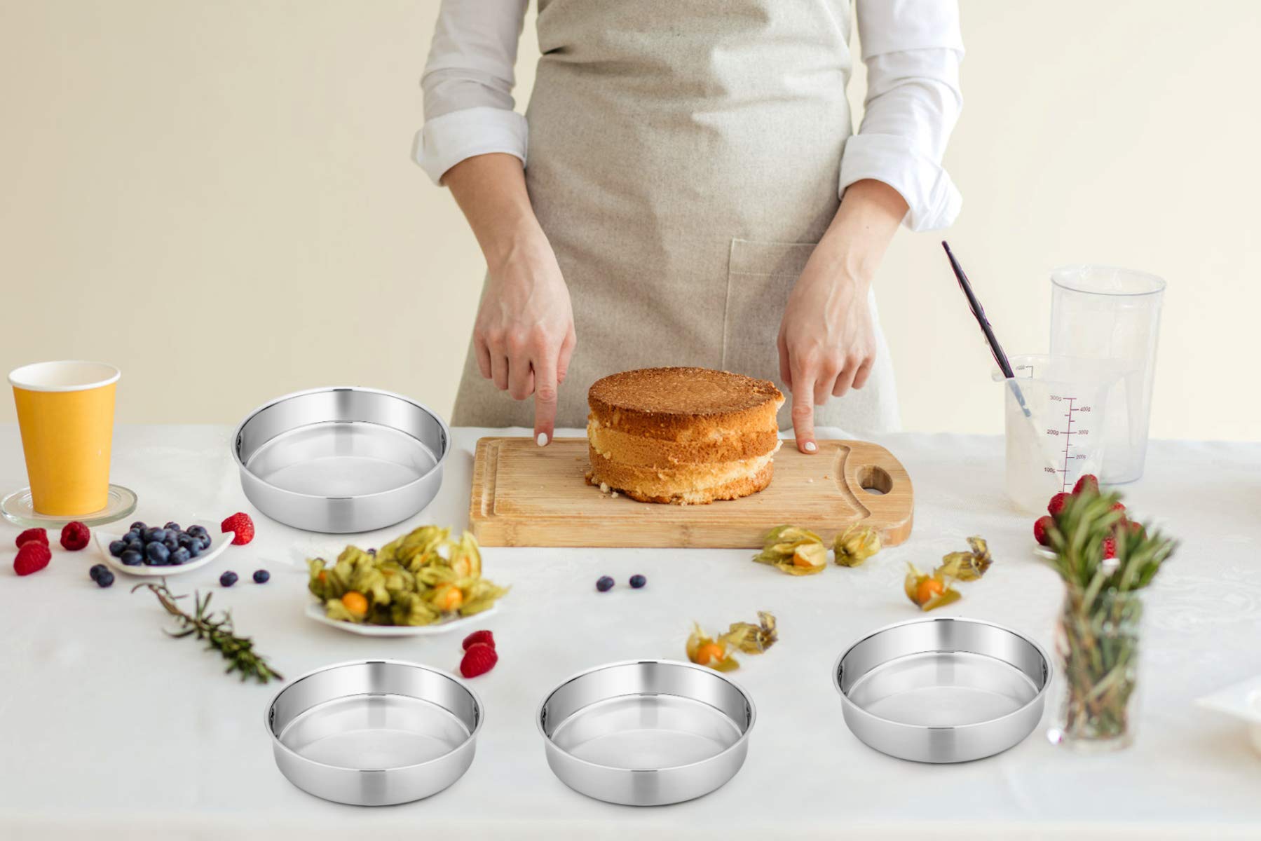 homikit-bakeware-backform-rund-16cm-edelstahl-4-teilig-auslaufsicher image 6