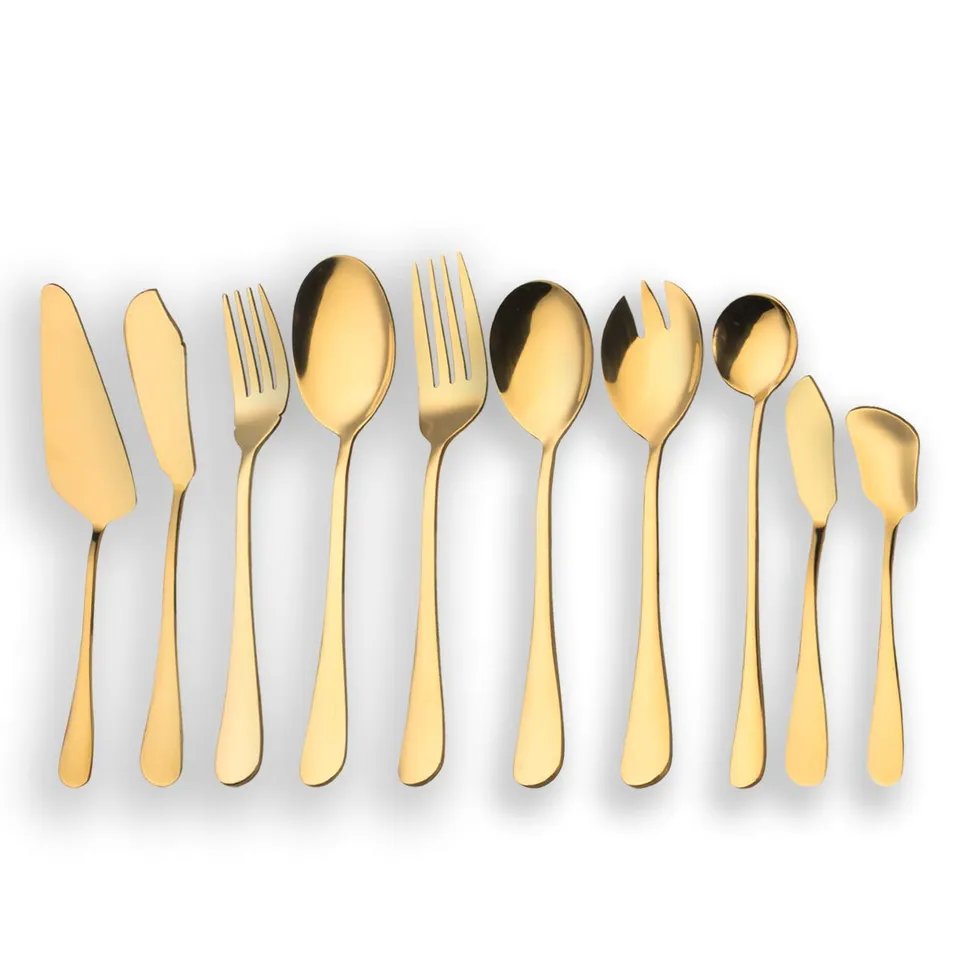 berglander-servierbesteck-gold-10tlg-edelstahl-vorlegebesteck image 1