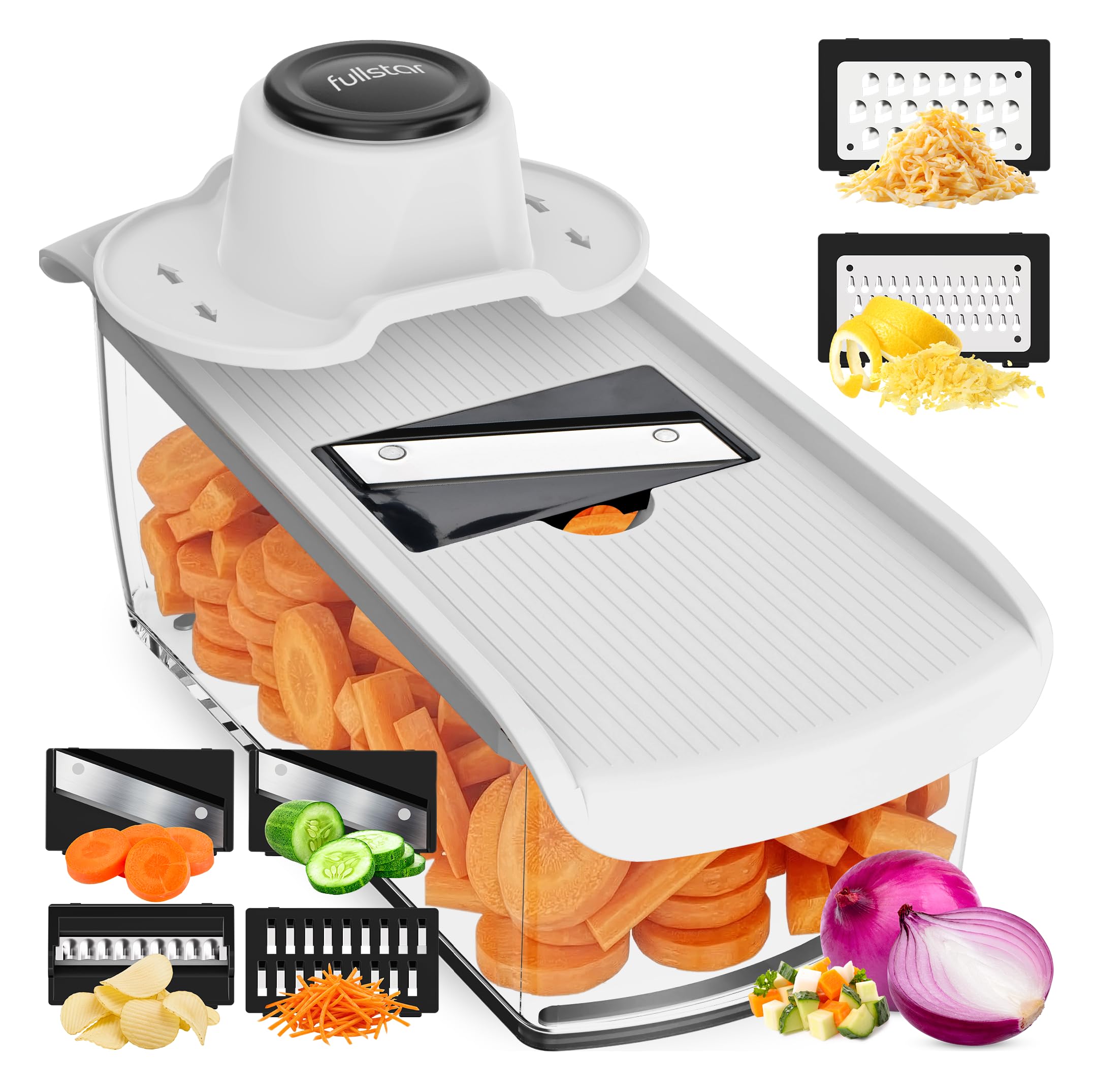 fullstar-pro-mandoline-gem-sehobel-6-in-1-6-klingen-reibe image 1