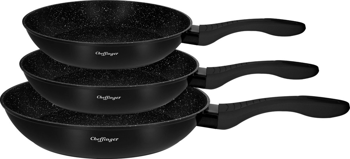 cheffinger-cookware-cf-fa03-bratpfanne-schwarz-antihaft image 1