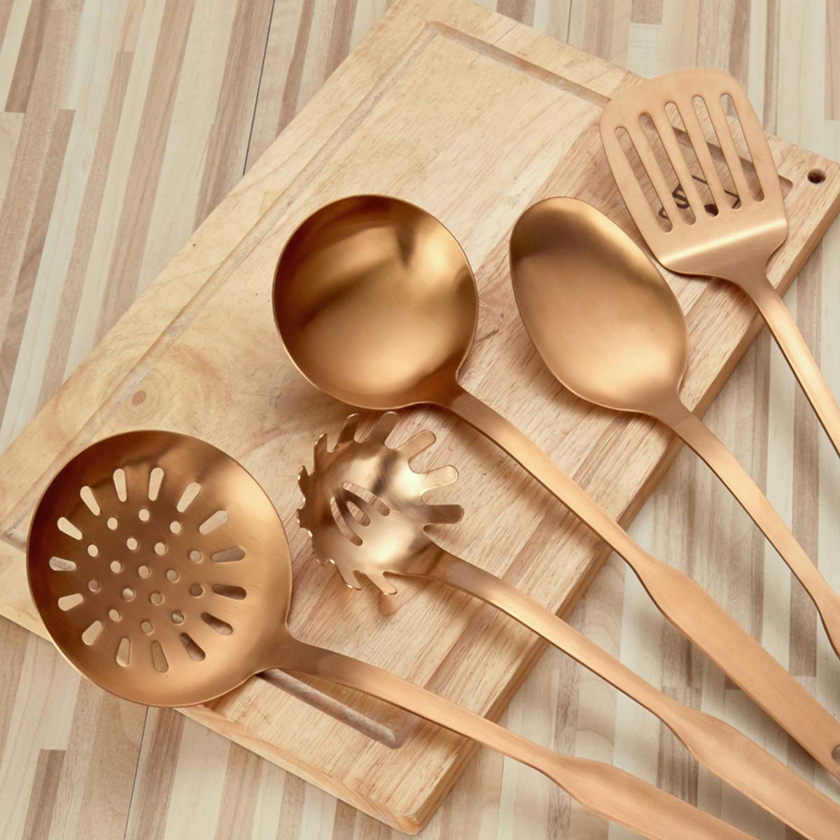 berglander-kitchen-utensils-k-chenhelfer-5tlg-kupfer-matt-ros-gold image 3