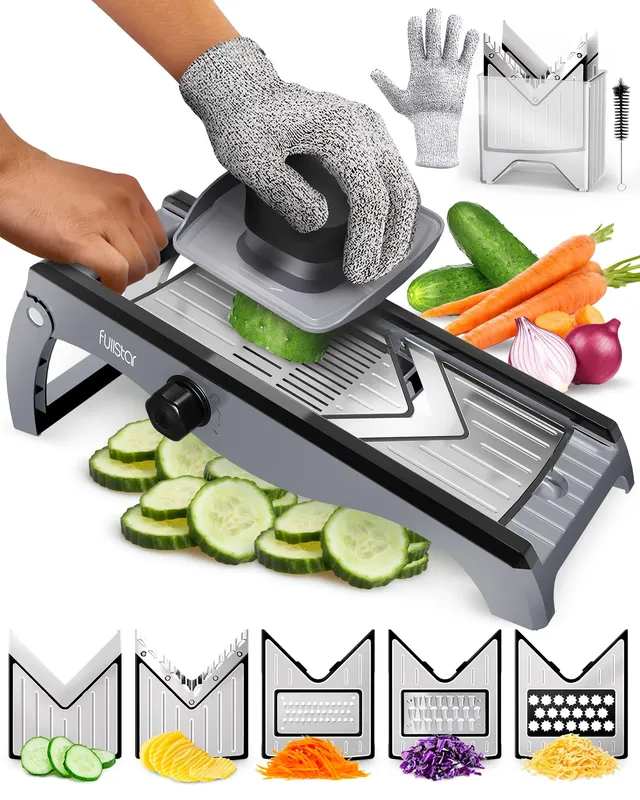 fullstar-pro-mandoline-gem-sehobel-7-in-1-edelstahl-verstellbar image 1