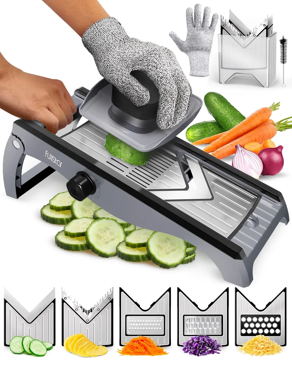 fullstar-pro-mandoline-gem-sehobel-7-in-1-edelstahl-verstellbar image 1