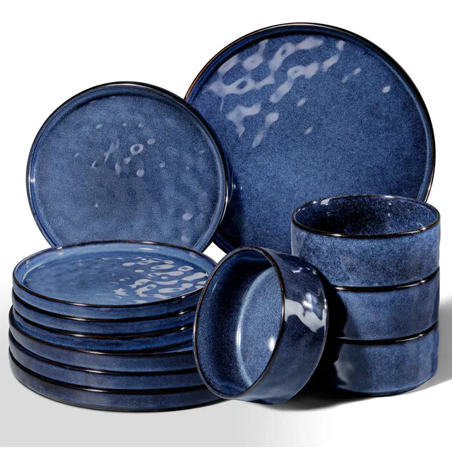 homikit-dinnerware-geschirrset-12-teilig-edelblau-steinzeug image 1