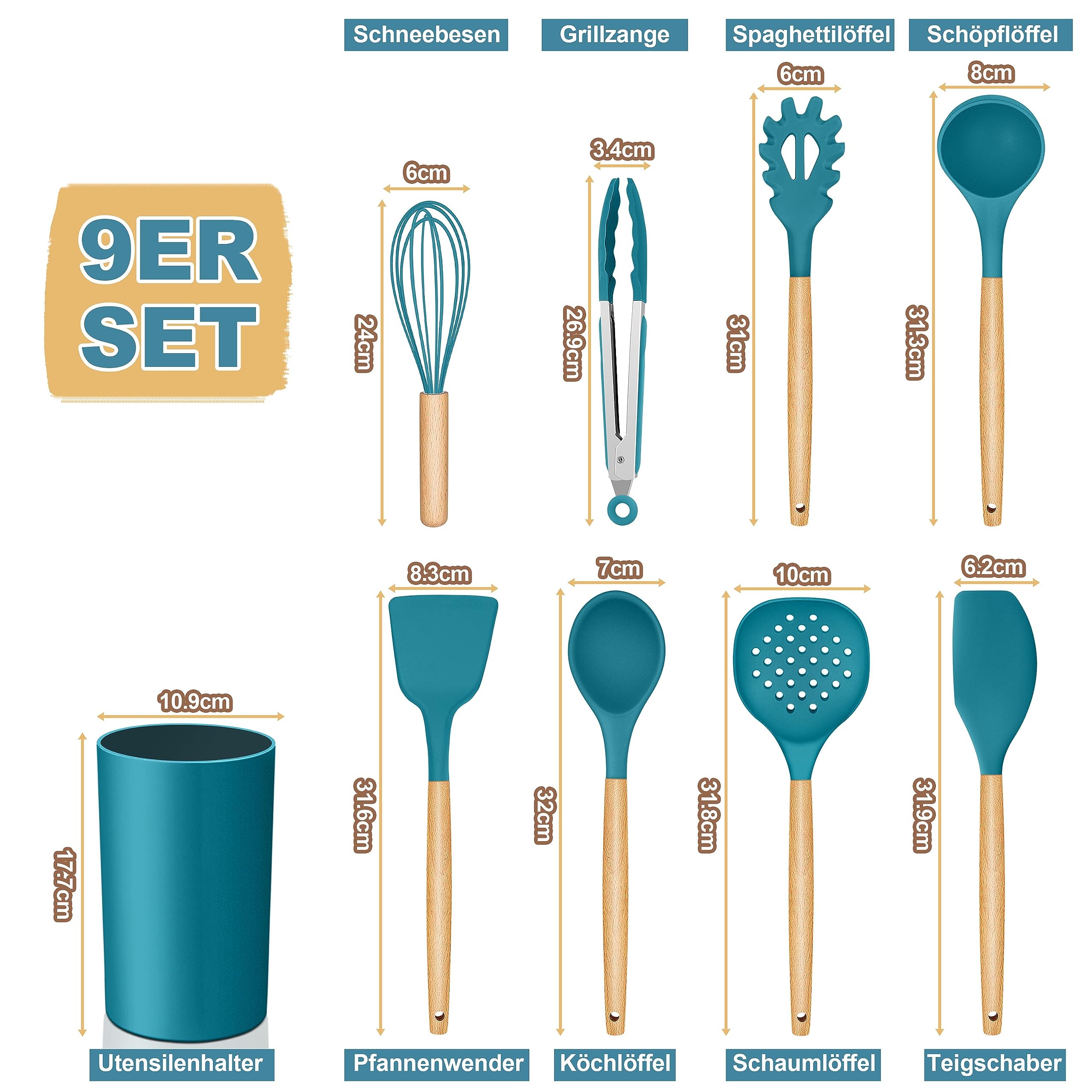 homikit-kitchen-gadgets-kochbesteck-set-9-teilig-blau-holzgriff image 2