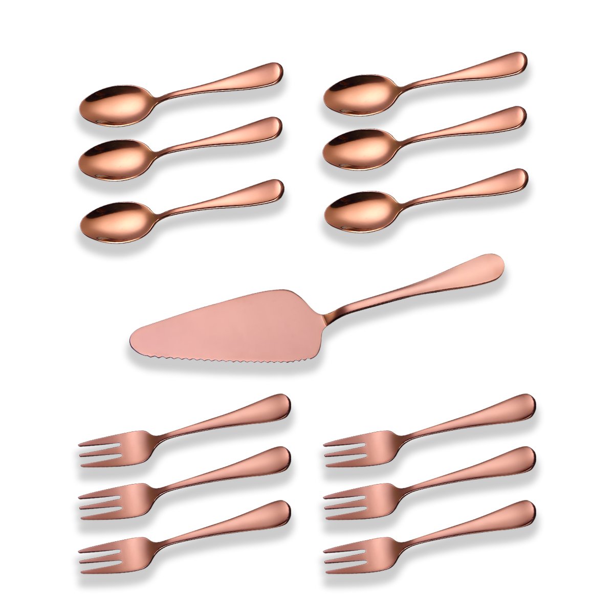 berglander-serving-set-ros-gold-13-tlg-tortenheber-kuchenset image 1