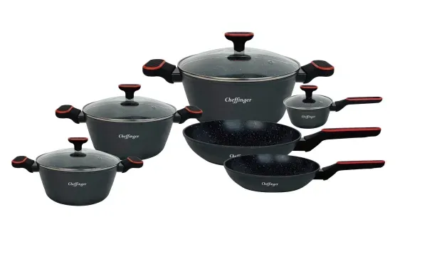 cheffinger-cookware-cf-fa2010-bratpfanne-schwarz-antihaft image 1