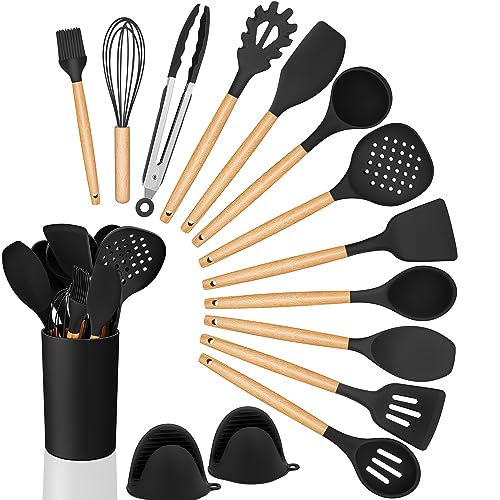 homikit-kitchen-gadgets-kochbesteck-set-15-teilig-schwarz-holzgriff image 8