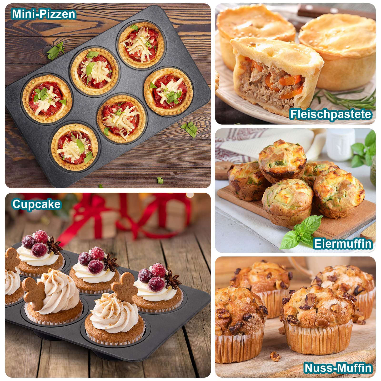 homikit-bakeware-muffinform-6er-4er-pack-edelstahl-antihaft image 6
