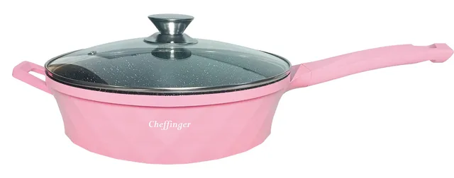 cheffinger-cookware-cf-diapf28-pfanne-28-cm-pink-antihaft image 1