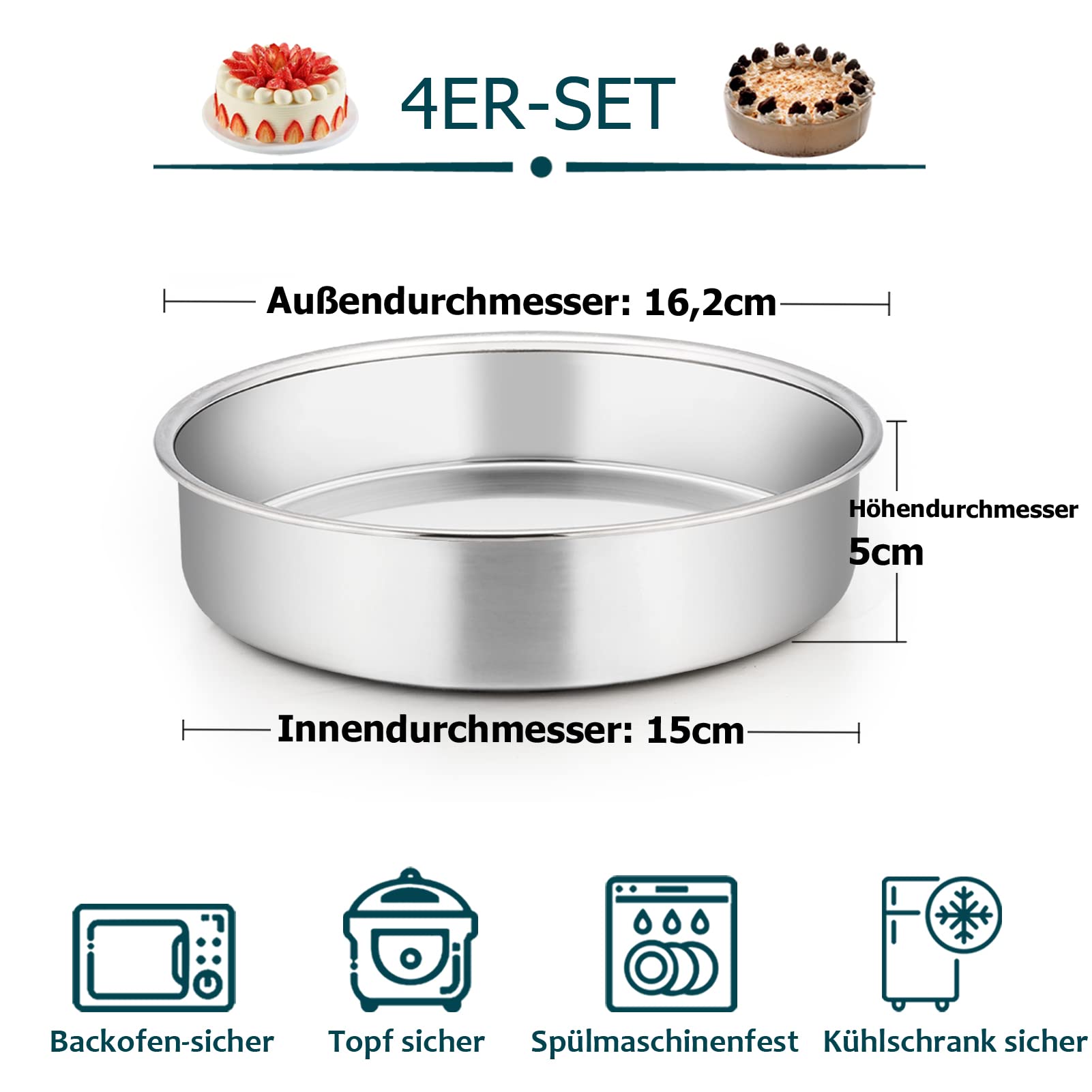 homikit-bakeware-backform-rund-16cm-edelstahl-4-teilig-auslaufsicher image 2
