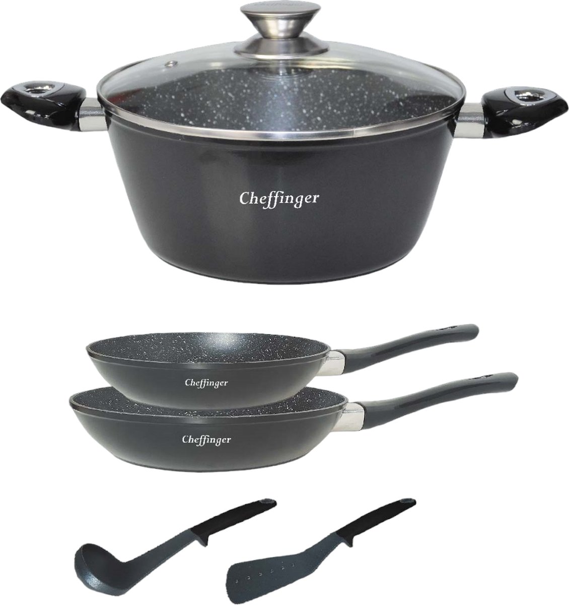 cheffinger-cf-fa06-bratpfanne-antihaft-schwarz image 1