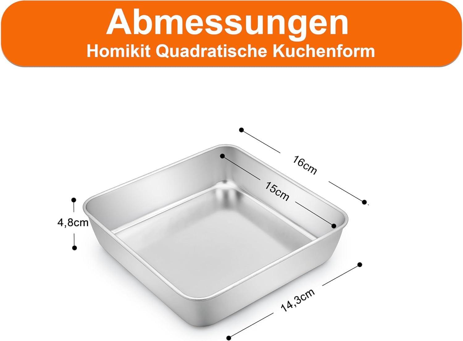 homikit-bakeware-kuchenform-edelstahl-eckig-2er-set image 2