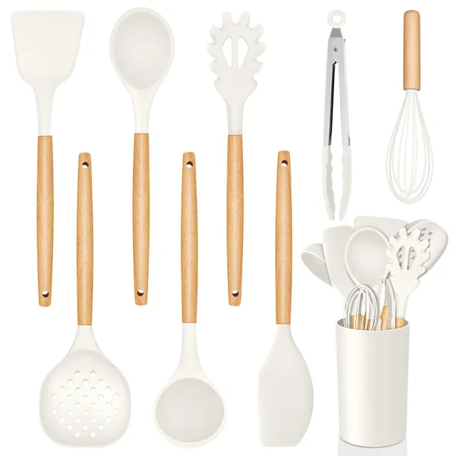 homikit-k-chenhelfer-set-silikon-9-teilig-wei-holzgriff image 1
