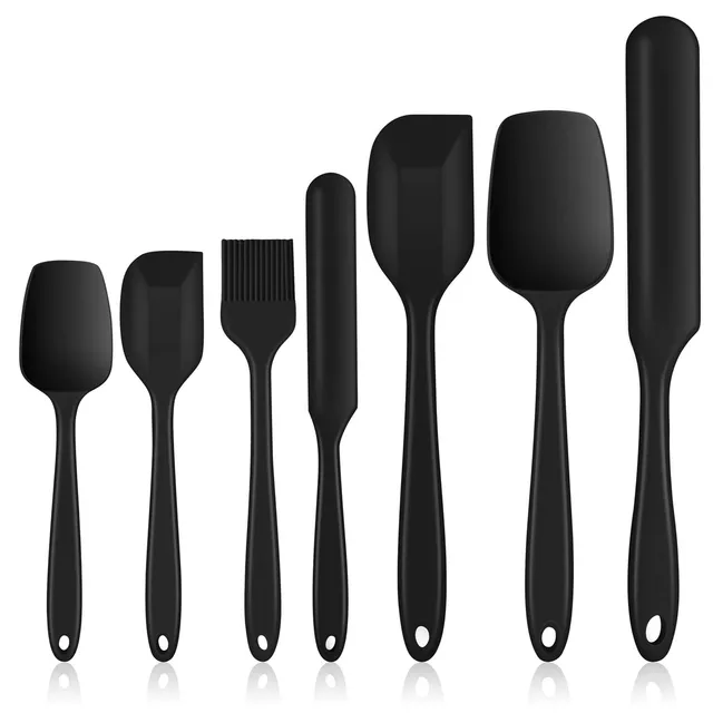 homikit-kitchen-gadgets-spatel-set-7-teilig-silikon-schwarz image 1