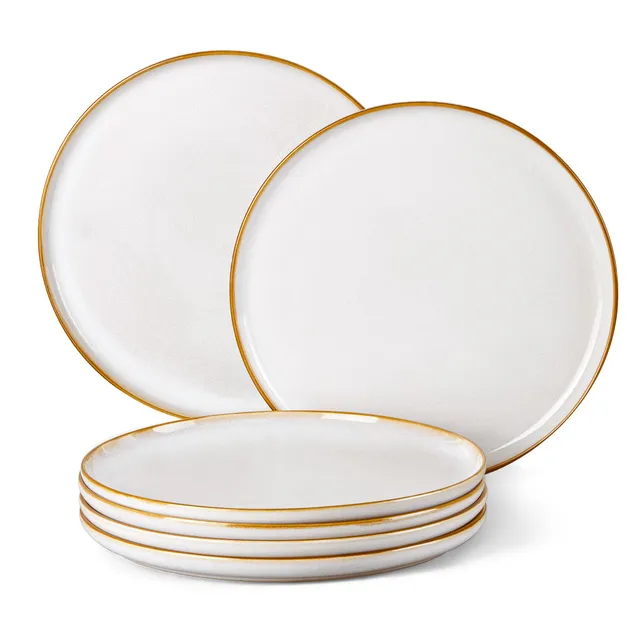 homikit-dinnerware-tellerset-26-5-cm-steinzeug-beige-6-teilig image 1