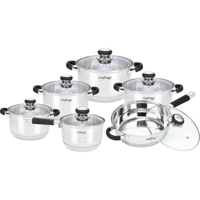 cheffinger-cookware-cf-ss1200-kochtopf-schwarz image 1
