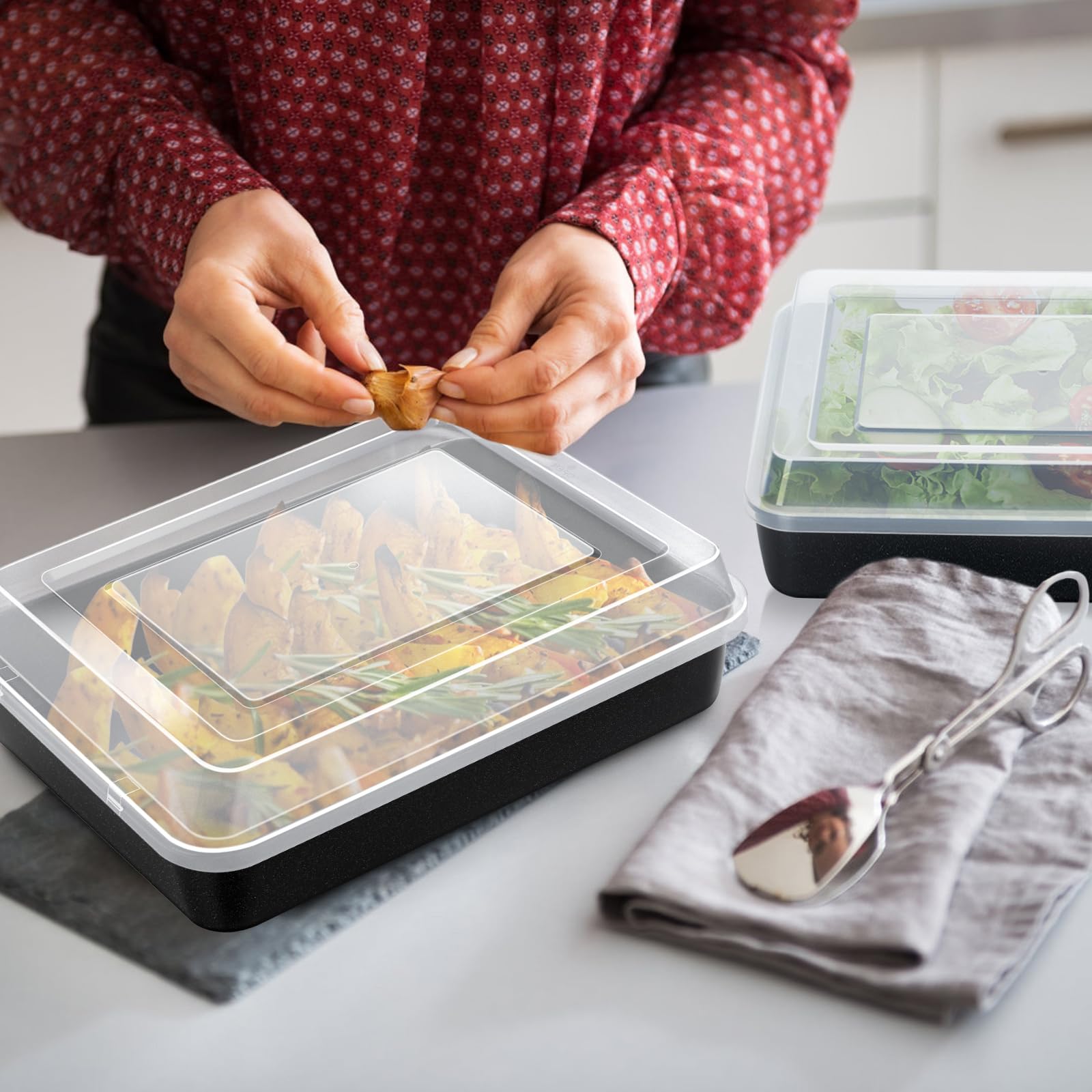 homikit-bakeware-backblech-set-31-6-cm-mit-deckel-4-tlg image 7