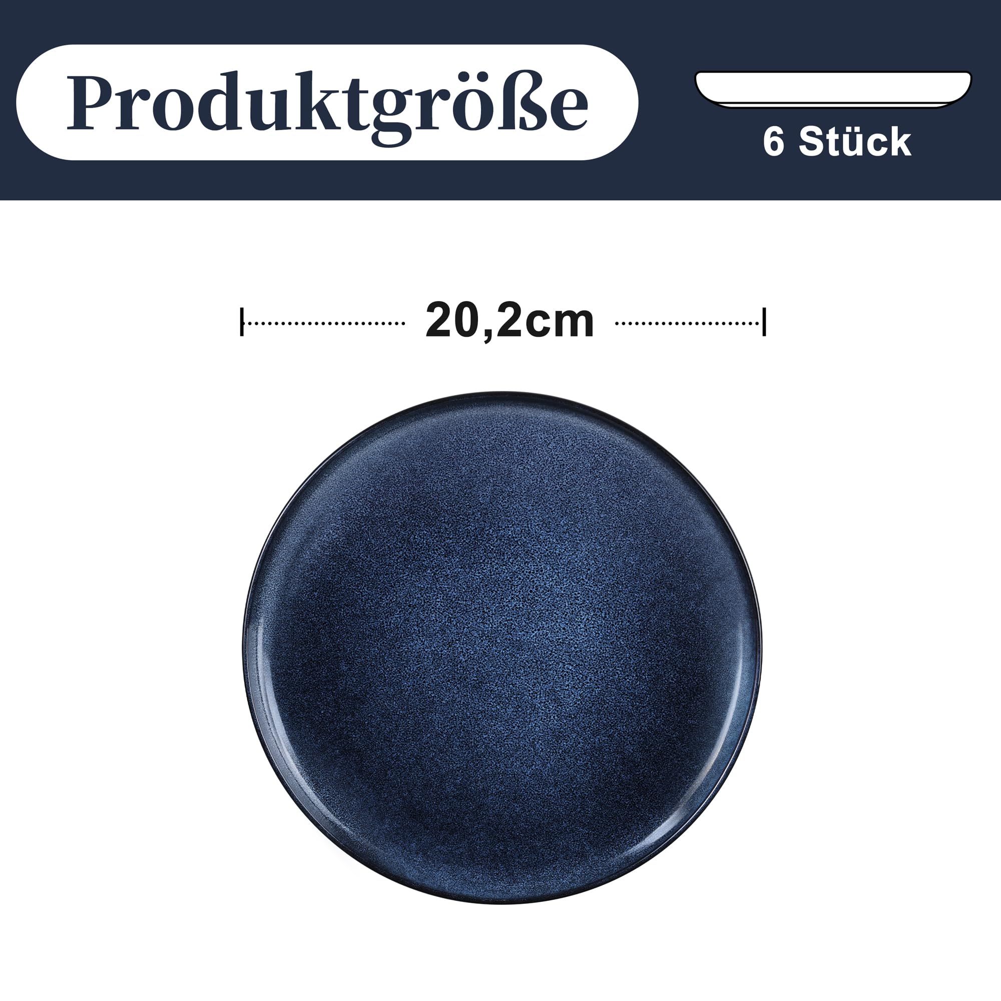 homikit-dinnerware-dessertteller-20-2cm-blau-6tlg-steinzeug image 2