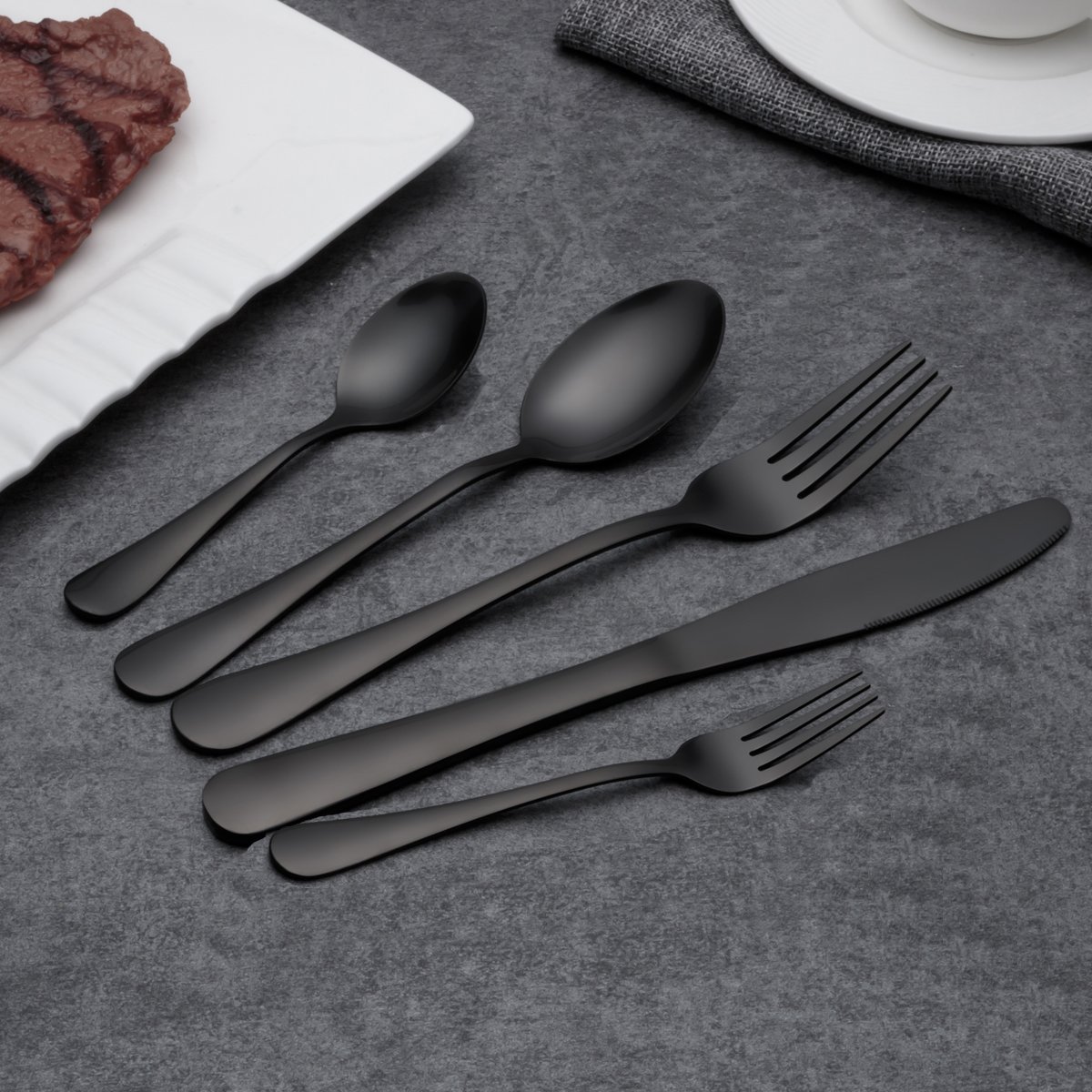 berglander-cutlery-set-besteckset-30-tlg-schwarz-titan-6-personen image 2