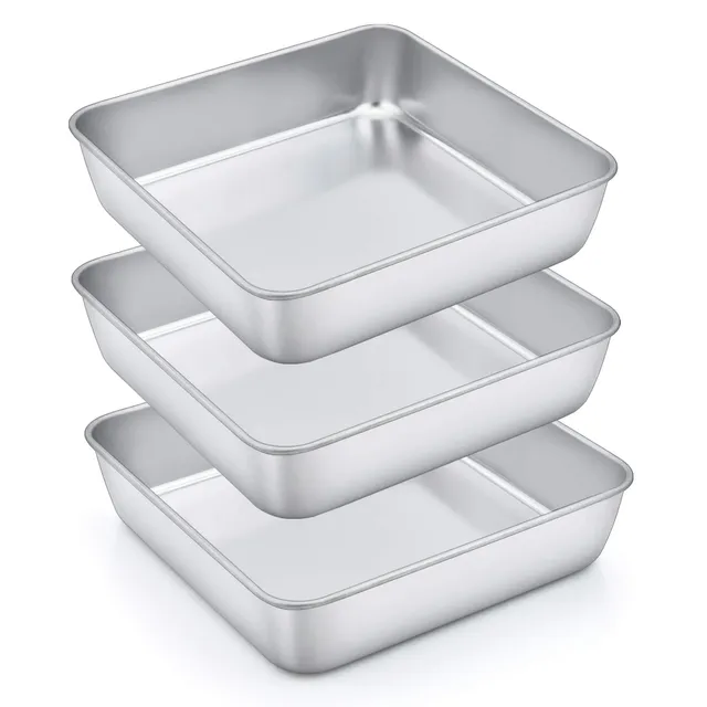 homikit-bakeware-kuchenform-21x21-backform-3er-set-edelstahl image 1