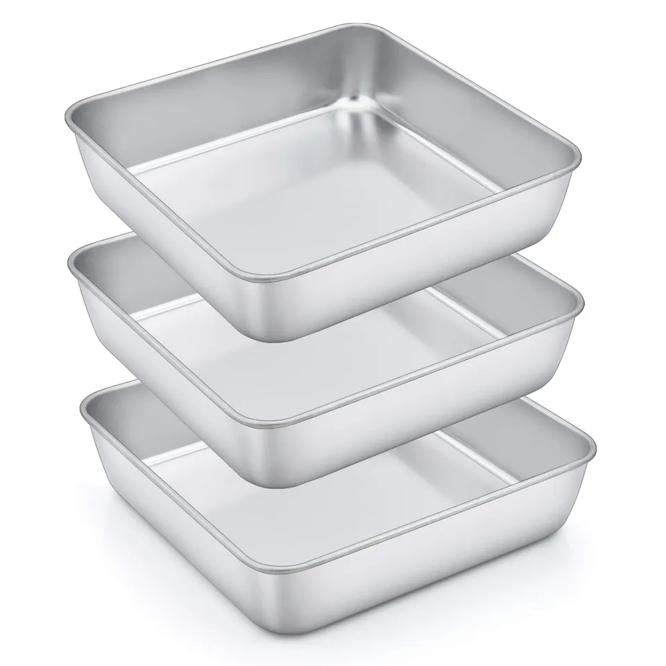 homikit-bakeware-kuchenform-21x21-backform-3er-set-edelstahl image 1