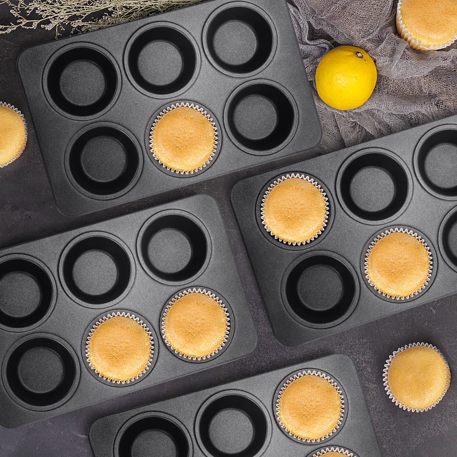 homikit-bakeware-muffinform-6er-4er-pack-edelstahl-antihaft image 7