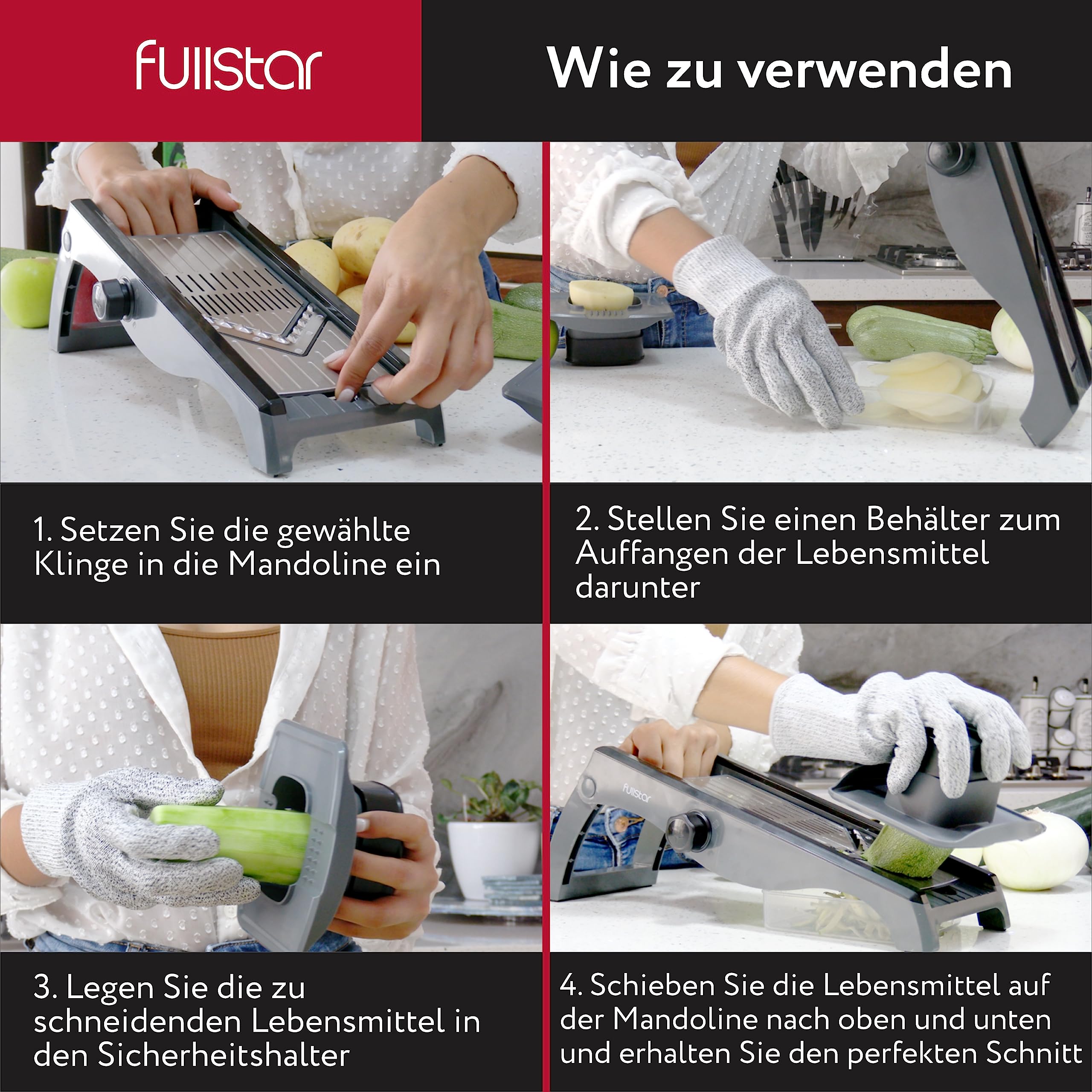 fullstar-pro-mandoline-gem-sehobel-7-in-1-edelstahl-verstellbar image 7