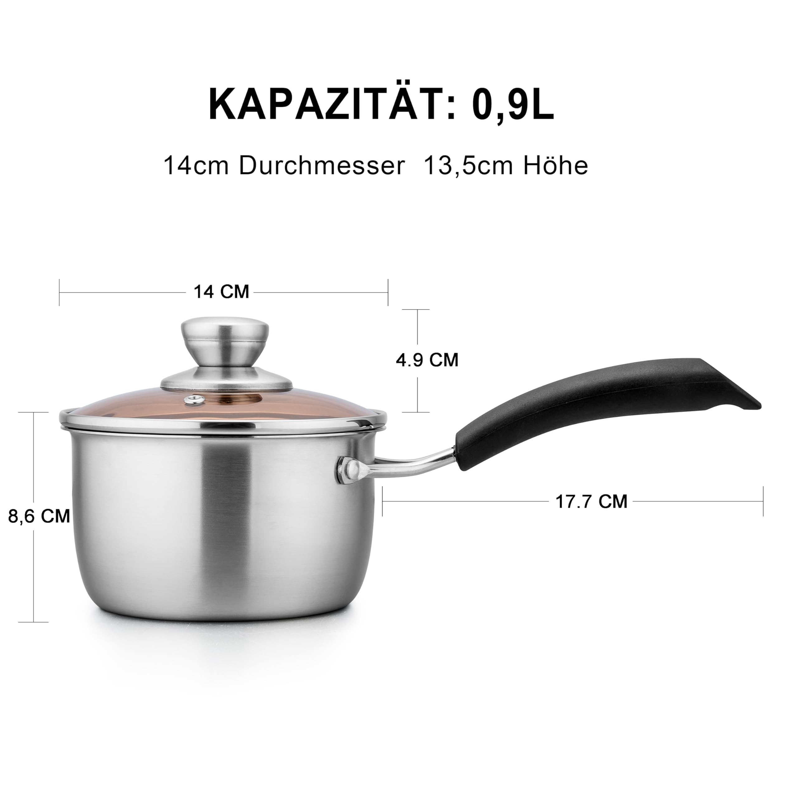 homikit-cookware-stielkasserolle-14-cm-0-9-l-mit-glasdeckel image 2