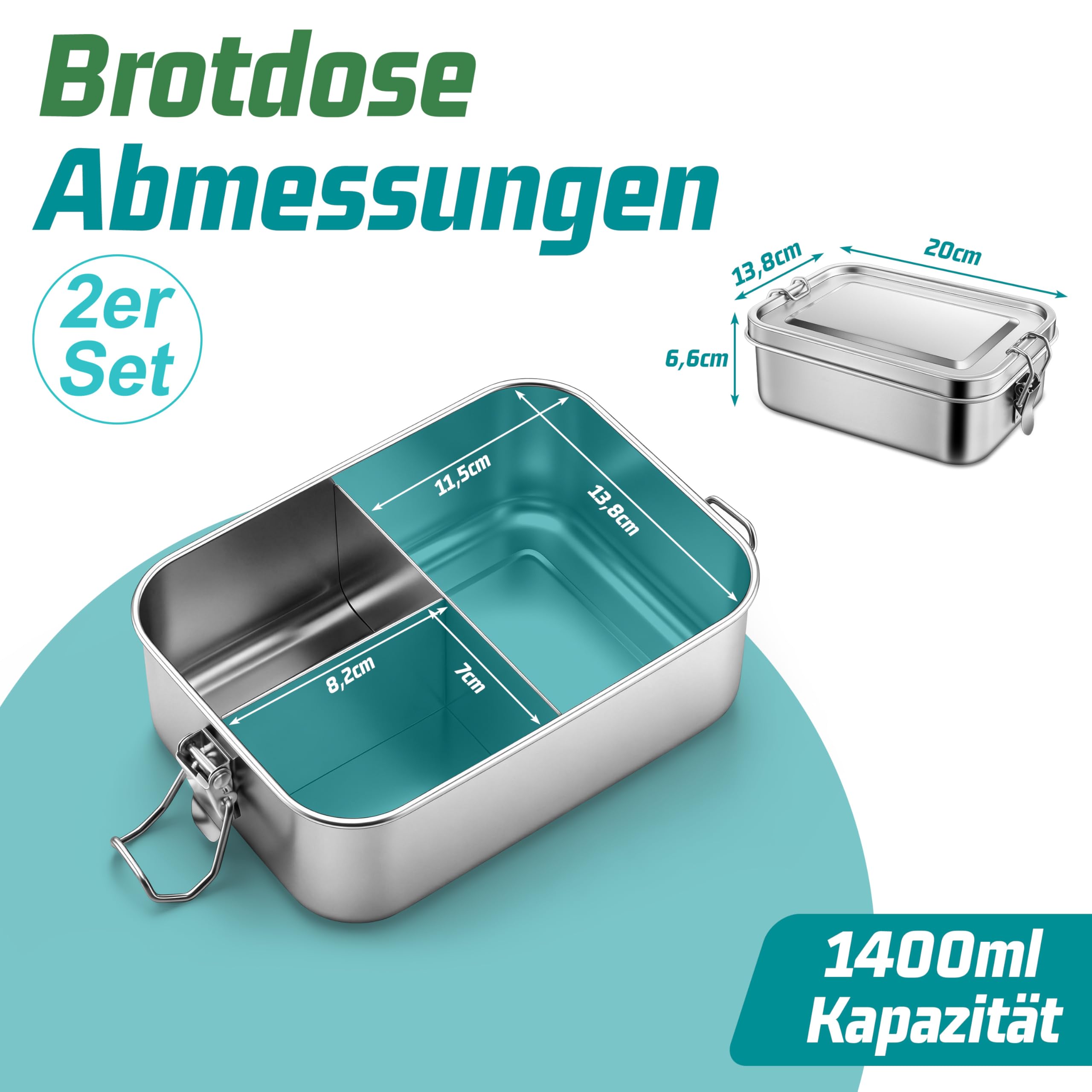 homikit-brotdose-edelstahl-2x1400ml-lunchbox-bento-box-f-cher image 2