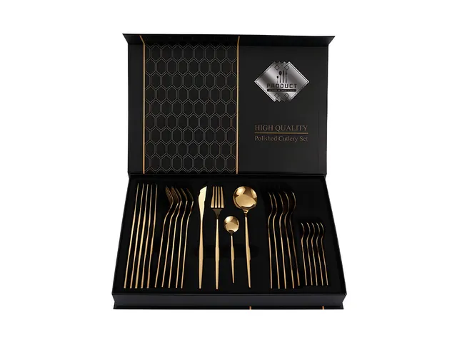 cheffinger-cf22127-besteckset-24-tlg-gold-6-personen image 1